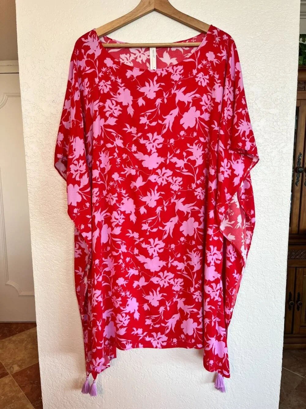 Anthropologie Nicola Tassled Beach Cover-up Kaftan, Size M